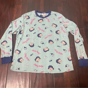 Betty Boop‎ Long Sleeve Night Shirt Size XL